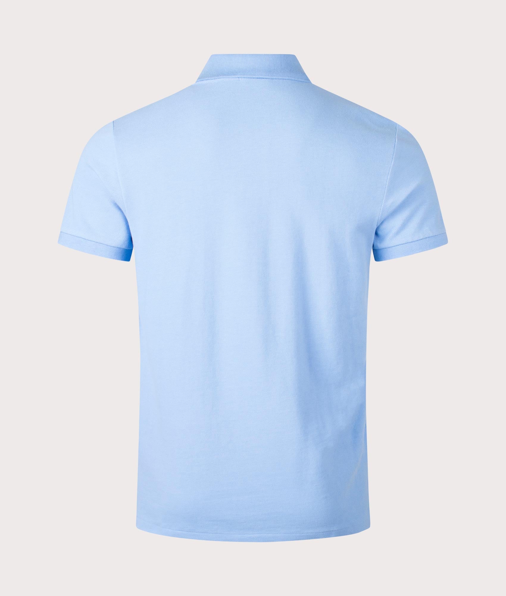 Custom Slim Fit Mesh Polo Shirt in Blue Lagoon | Polo Ralph Lauren | EQVVS | Back shot 