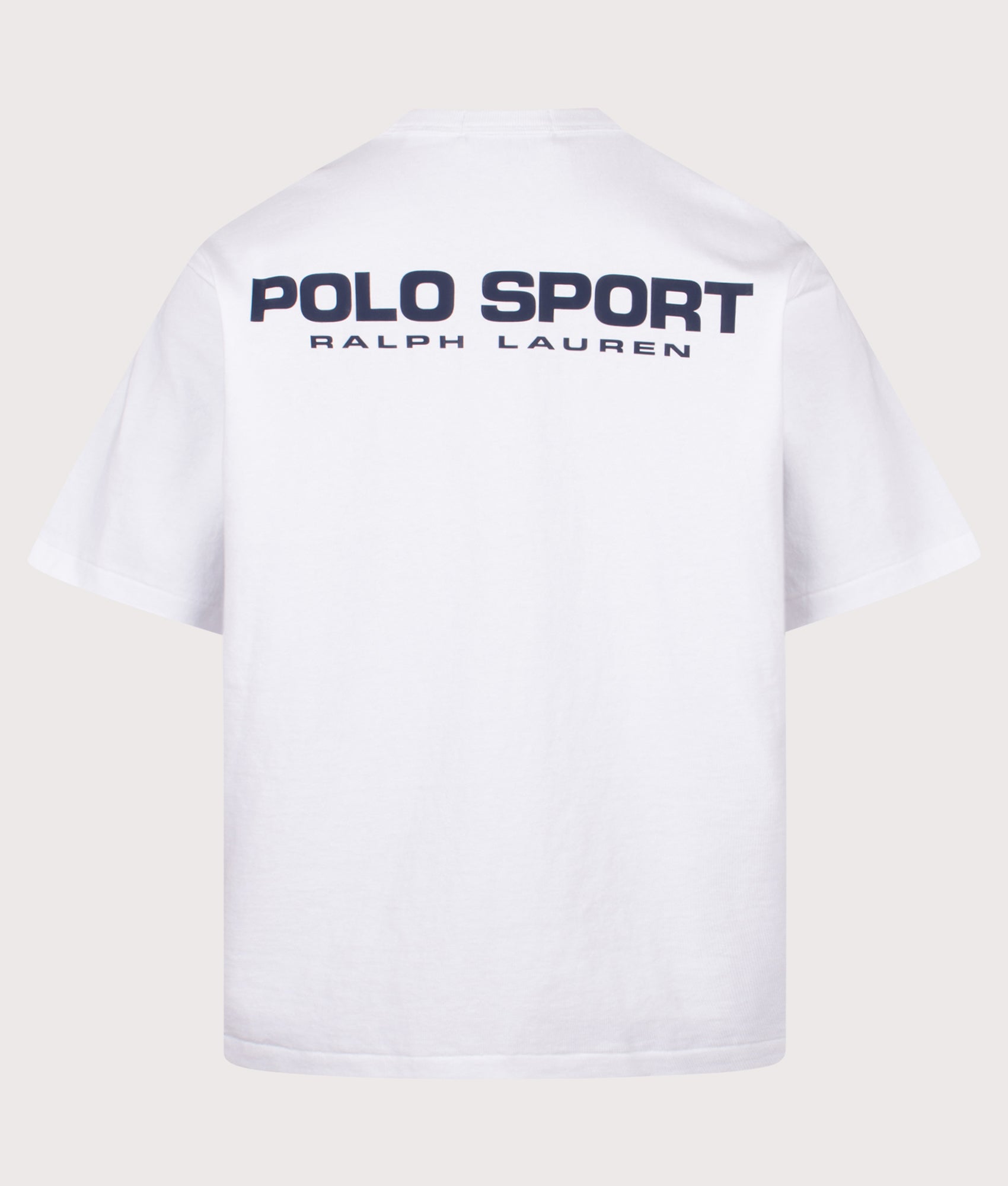 Polo Ralph Lauren Relaxed fit Polo Sport T-Shirt in White at EQVVS Menswear. Back shot.