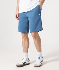 Regular Fit Double Knit Athletic Sweat Shorts: 501 Delta Blue 