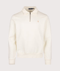 Loopback Quarter Zip Sweatshirt: 002 Clubhouse Cream 