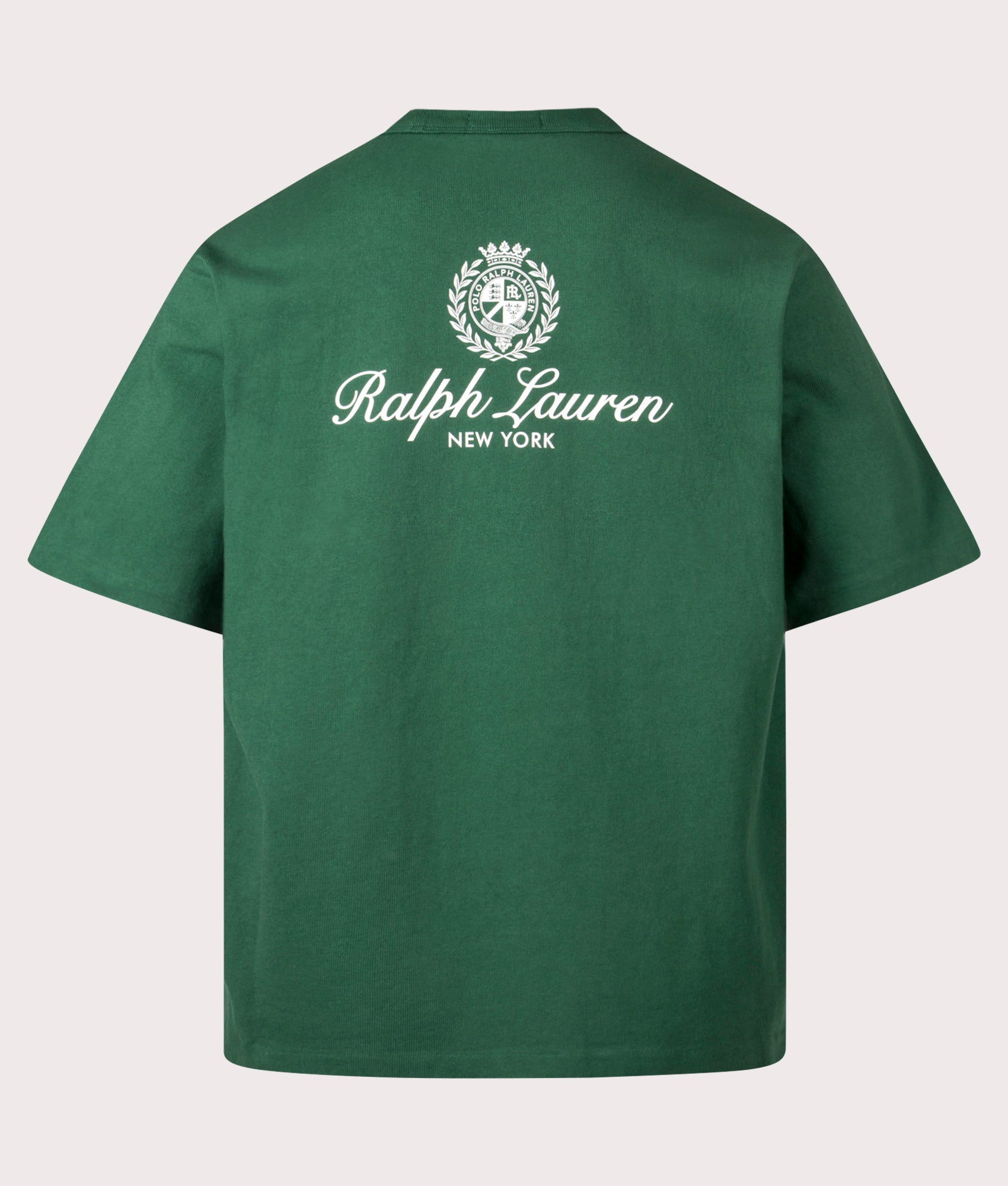 Polo Ralph Lauren Relaxed Fit Jersey Graphic T-Shirt in New Forest at EQVVS Menswear. Back shot.