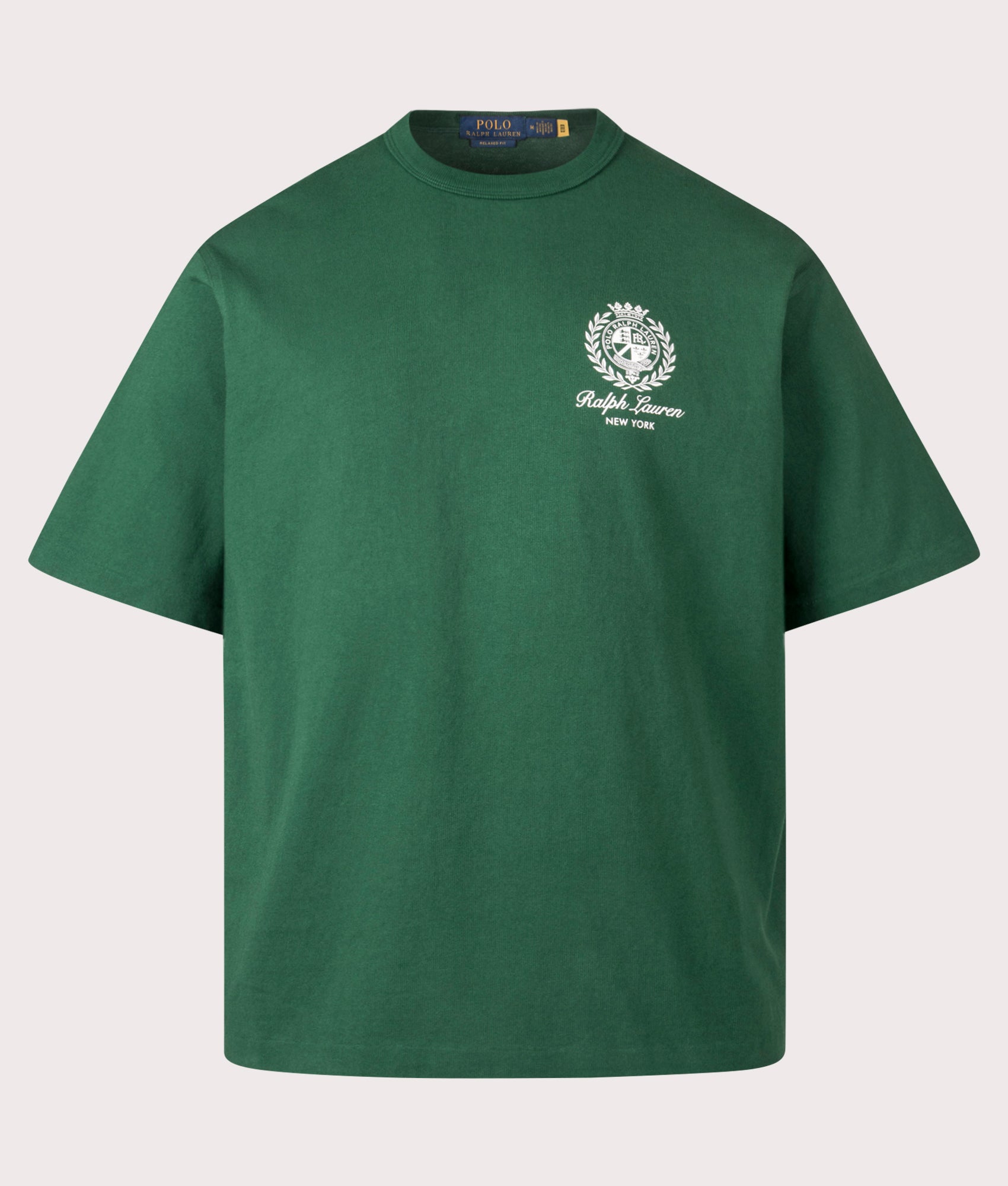 Polo Ralph Lauren Relaxed Fit Jersey Graphic T-Shirt in New Forest at EQVVS Menswear. Front shot.