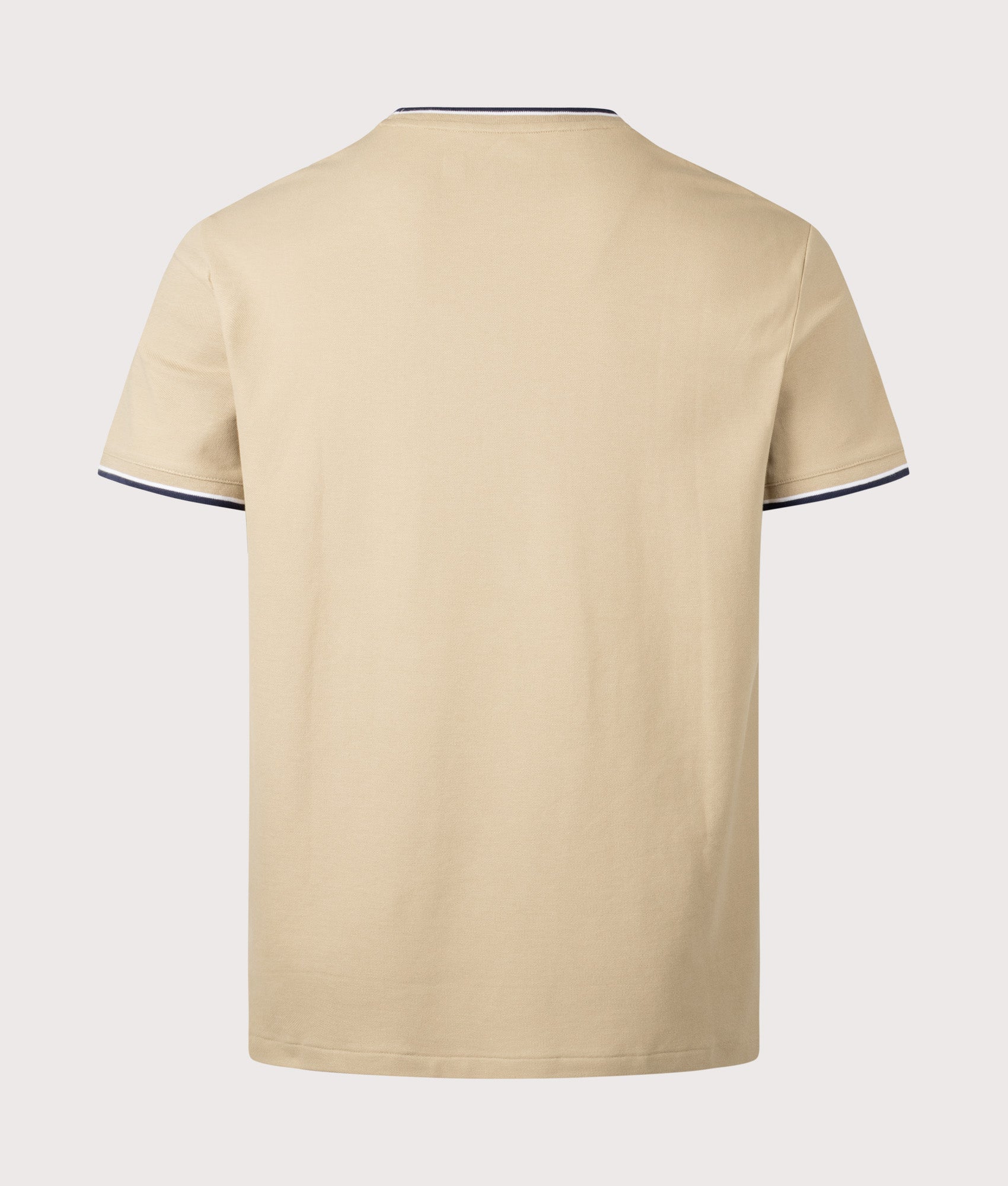 Polo Ralph lauren Classic Fit Stretch Mesh T-Shirt in Coastal Beige at EQVVS Menswear. Back shot.