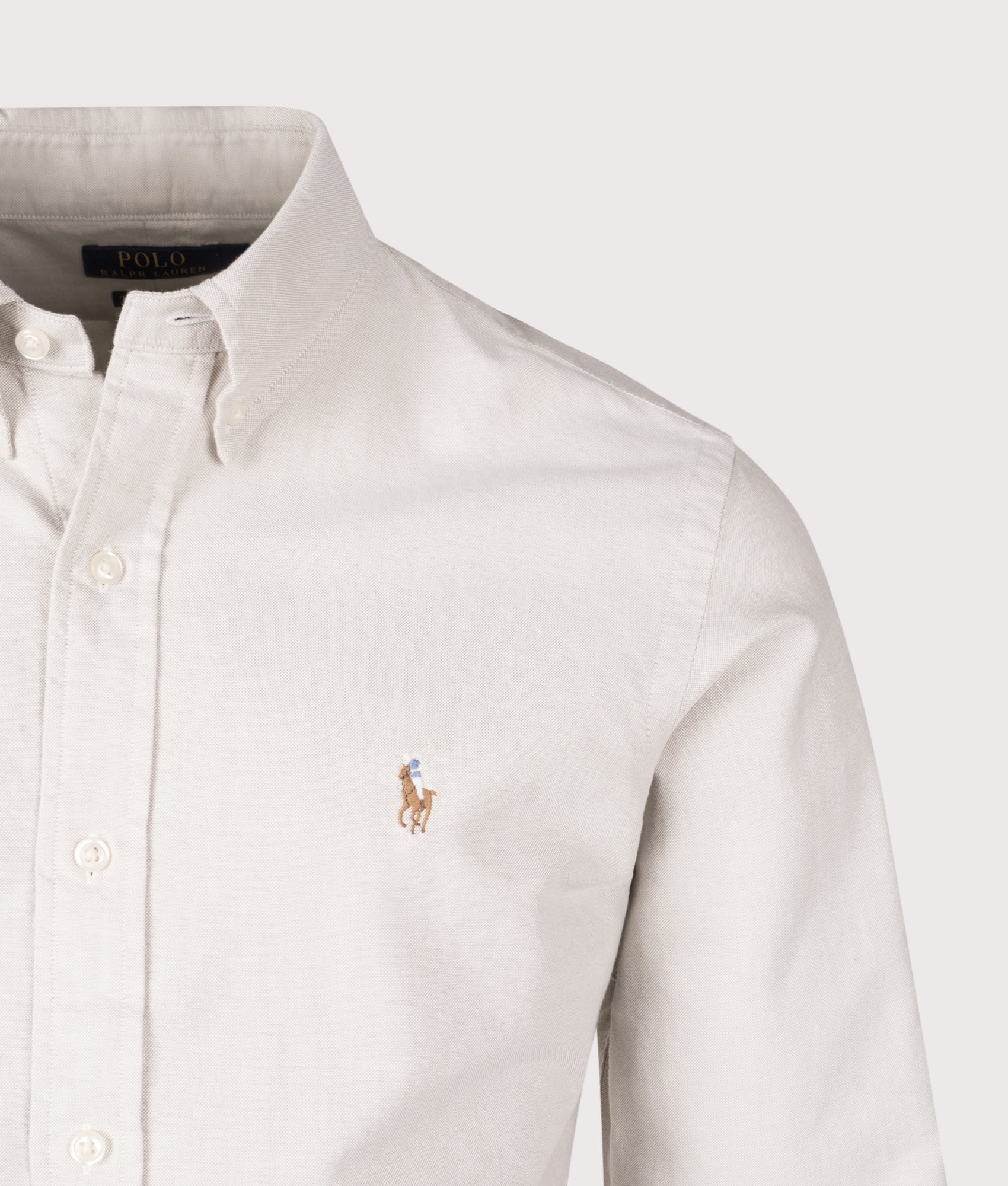 Custom Fit Lightweight Oxford Shirt. Shot by EQVVS. Detail shot.