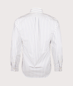 Slim Fit Striped Oxford Shirt. Shot by EQVVS. Back shot.