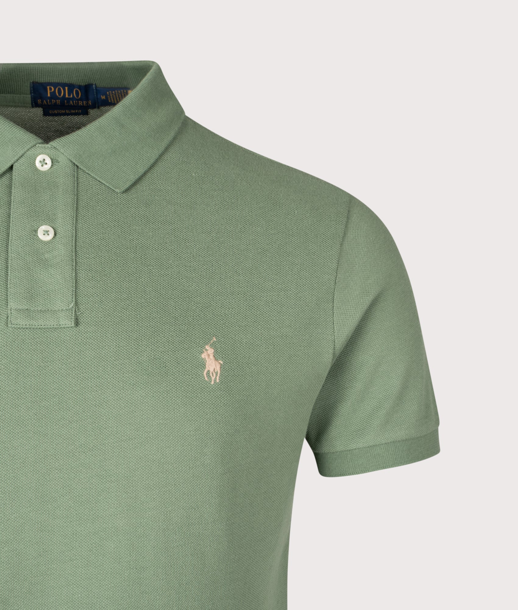 Custom Slim Fit Mesh Polo Shirt. Shot by EQVVS. Detail shot.
