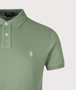 Custom Slim Fit Mesh Polo Shirt. Shot by EQVVS. Detail shot.