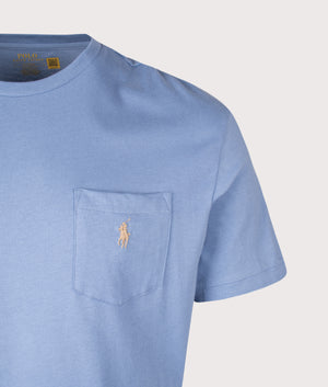 Classic Fit Jersey Pocket T-Shirt in Fatigue. | 100% Cotton | Polo Ralph Lauren | Shot at EQVVS | Front detail shot