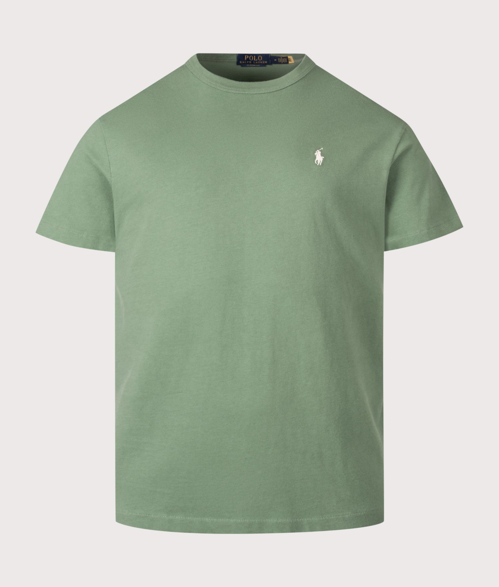 Polo Ralph Lauren Classic Fit Jersey T-Shirt in Fatigue at EQVVS Menswear. Front shot.