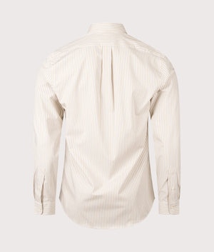 Slim Fit Stretch Poplin Shirt in Coastal Beige White . | 100% Cotton | Polo Ralph Lauren | Shot at EQVVS | Back shot