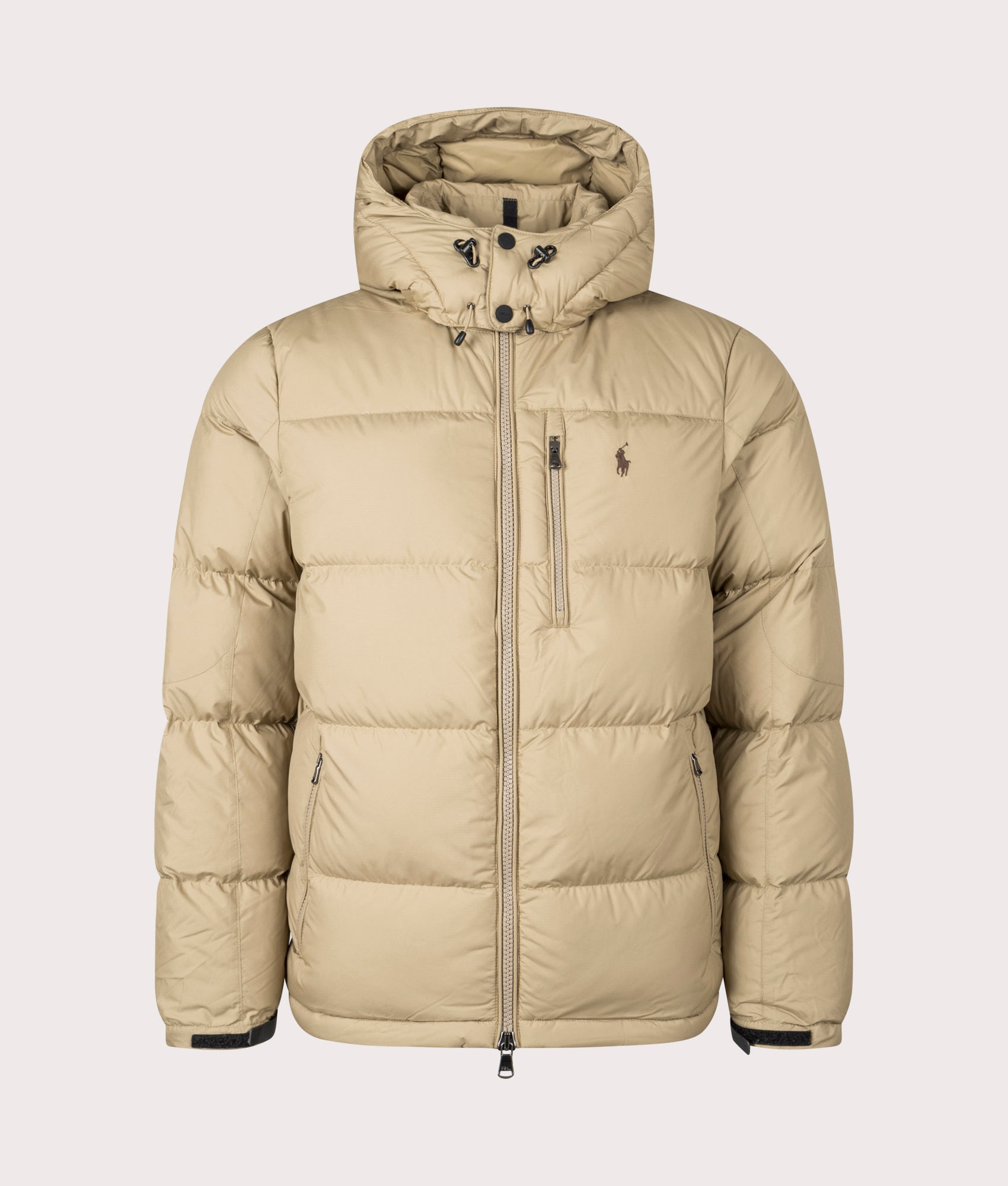 Polo Ralph Lauren Gorham Down Jacket in Desert Khaki at EQVVS Menswear. Front shot
