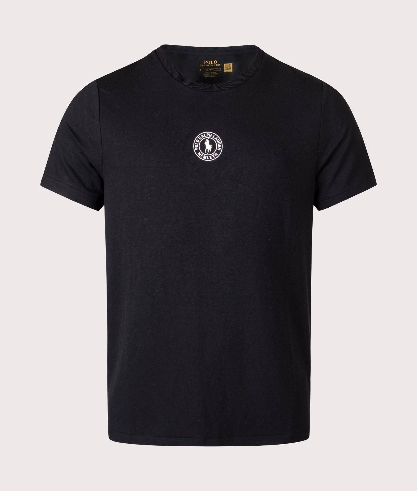 Cotton Jersey Sleep T-Shirt in Polo Black | Polo Ralph Lauren | EQVVS | Front shot 