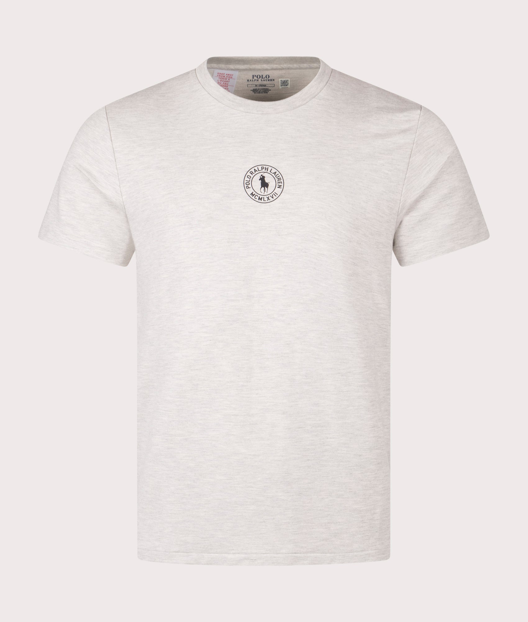 Cotton Jersey Sleep T-Shirt in White | Polo Ralph Lauren | EQVVS | Front shot 