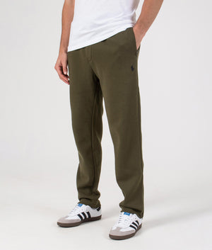 Regular Fit Double Knit Joggers in Company Olive | Polo Ralph Lauren | EQVVS | Front angle model shot 