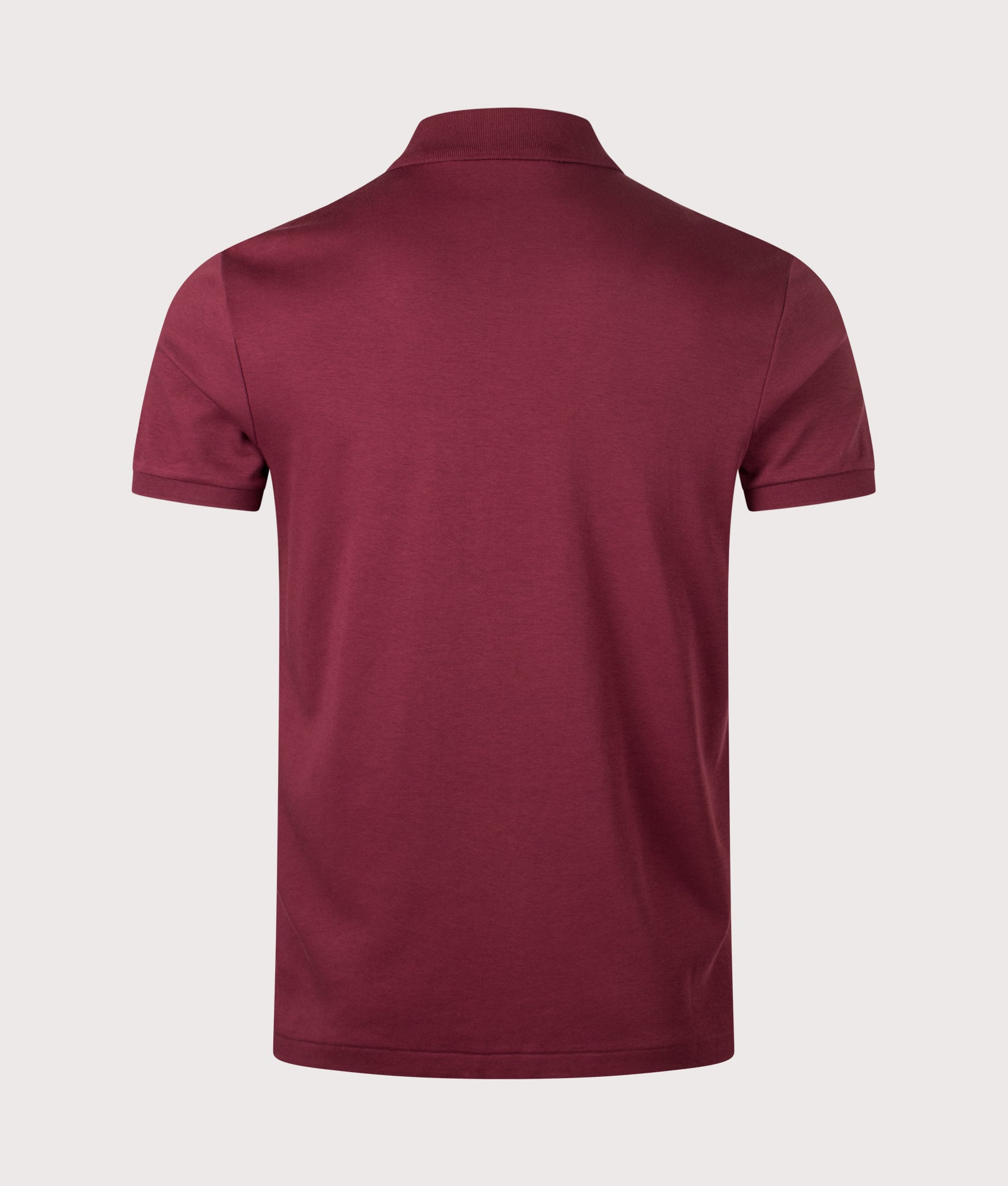 Custom Slim Fit Soft Cotton Polo Shirt in Red Wine. | 100% Cotton | Polo Ralph Lauren | Shot at EQVVS | Back shot 