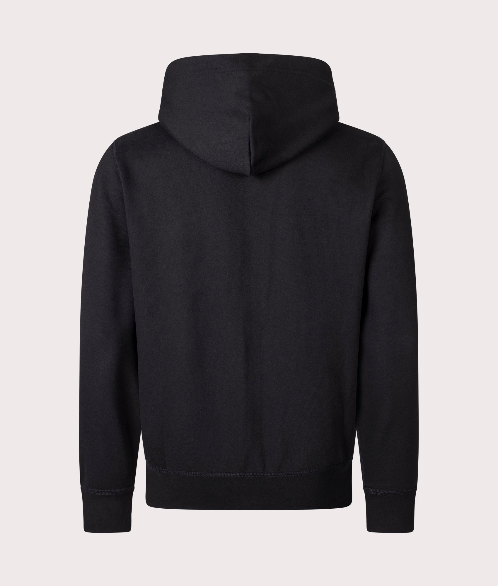 Zip Through Hoodie in Polo Black | Polo Ralph Lauren | EQVVS | Back shot 