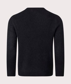 Textured Crewneck Jumper in Polo Black Tonal PP | Polo Ralph Lauren | EQVVS | Back shot 