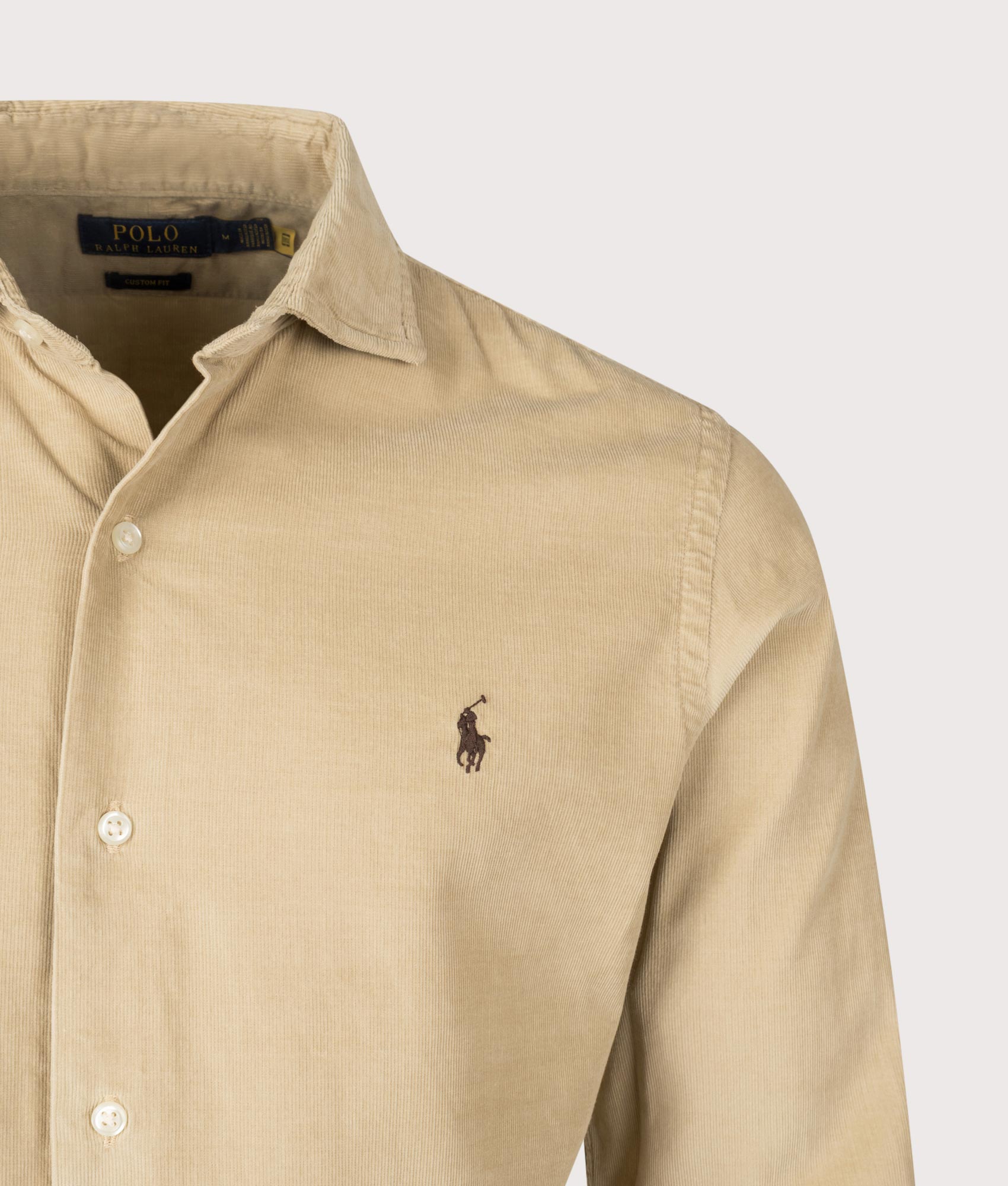 Custom Fit Corduroy Shirt. Shot by EQVVS. Detail shot.