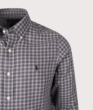 Custom Fit Plaid Twill Shirt. Shot by EQVVS. Detail shot.