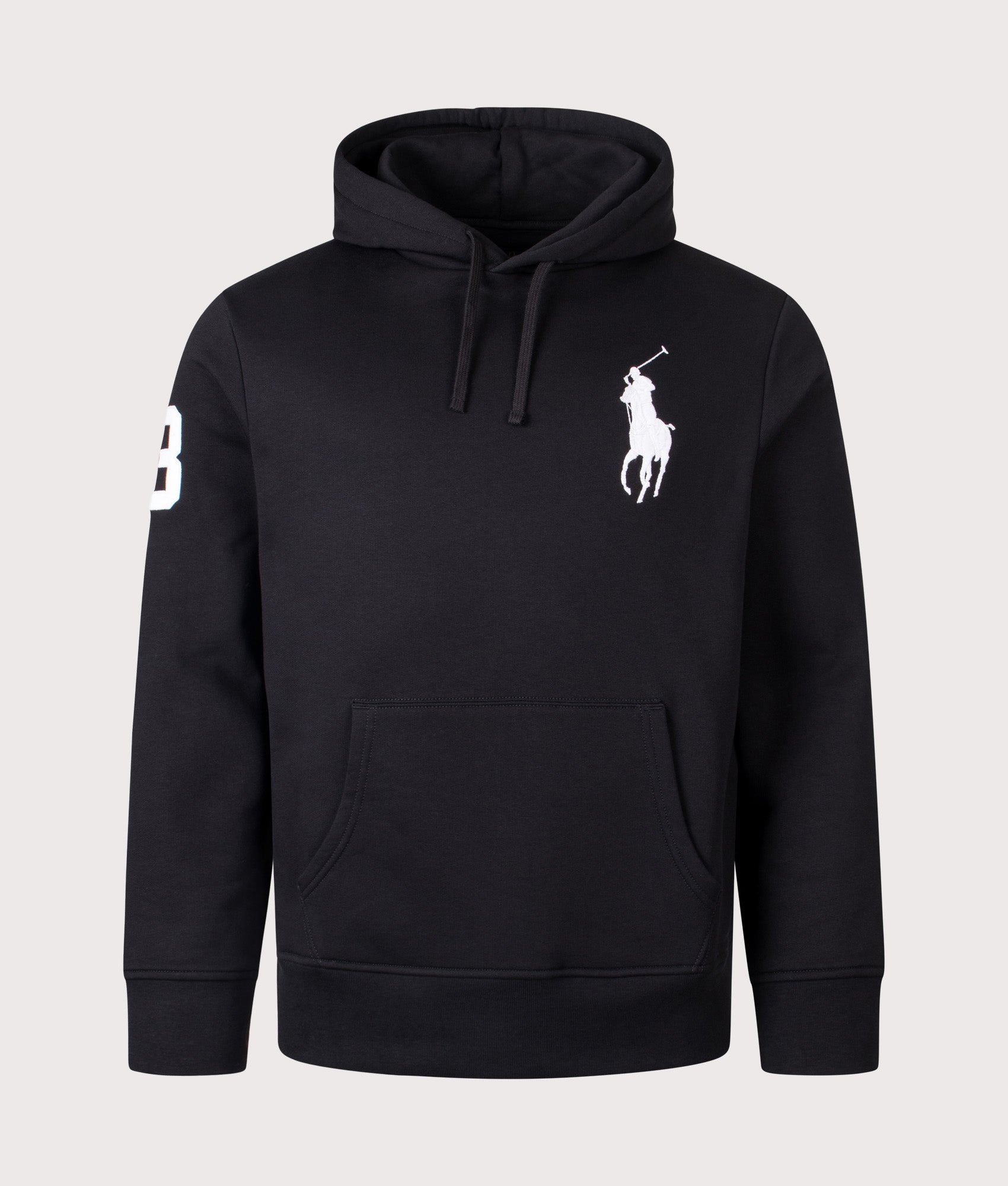 Polo Ralph Lauren Big Pony Fleece Hoodie in Polo Black at EQVVS Menswear. Front shot. 