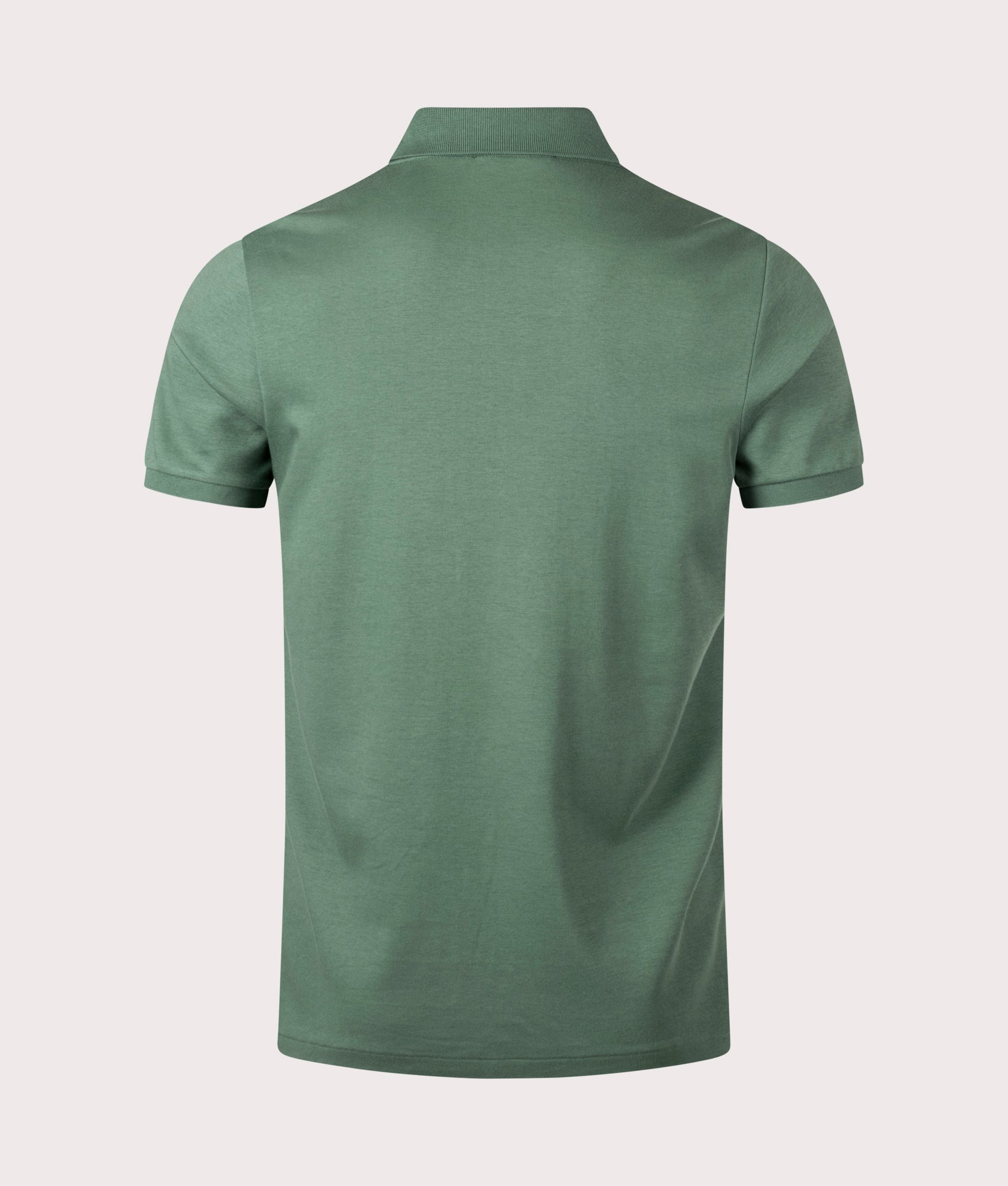 Custom Slim Fit Soft Cotton Polo Shirt in Washed Forest. 100% Cotton | Polo Ralph Lauren | Shot at EQVVS | Back shot 