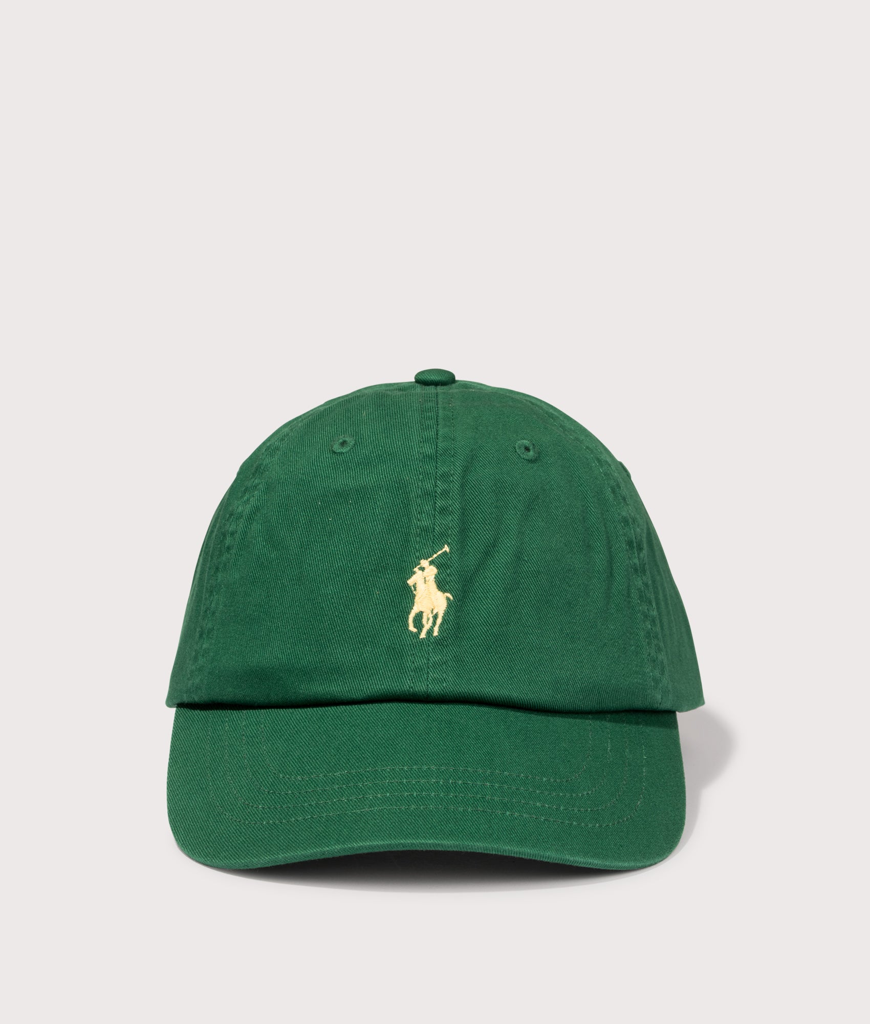 Polo Ralph Lauren Iconic Cotton Chino Ball Cap in New Forest at EQVVS Menswear. Front shot.