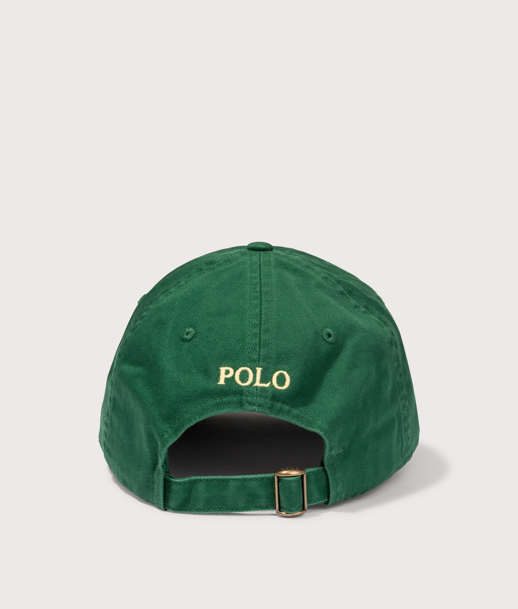 Polo Ralph Lauren Iconic Cotton Chino Ball Cap in New Forest at EQVVS Menswear. Back shot.
