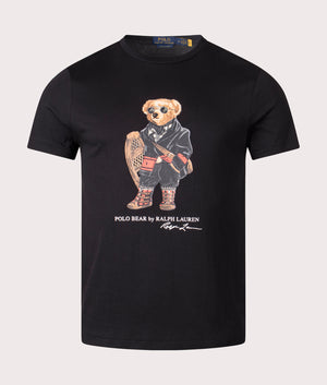 Custom Slim Fit Polo Bear Jersey T-Shirt by Polo Ralph Lauren in Polo Bear Black. Shot by EQVVS. Front shot.