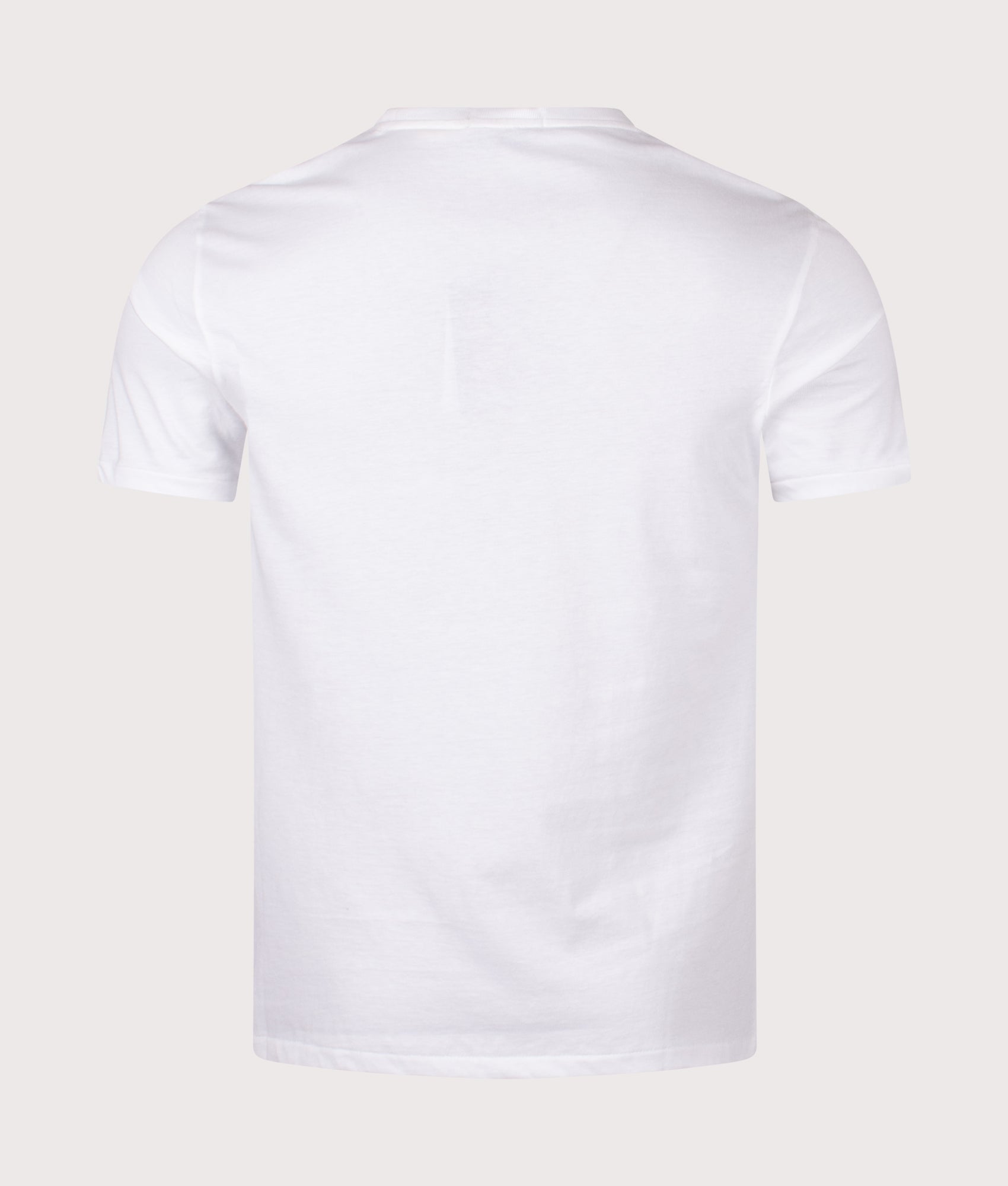 Polo Ralph Lauren Custom Slim Fit Logo Jersey T-Shirt in White at EQVVS Menswear. Back shot.