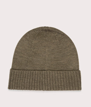 Signature Pony Wool Beanie in Light Cargo Olive Heather | Polo Ralph Lauren | EQVVS | Back shot 
