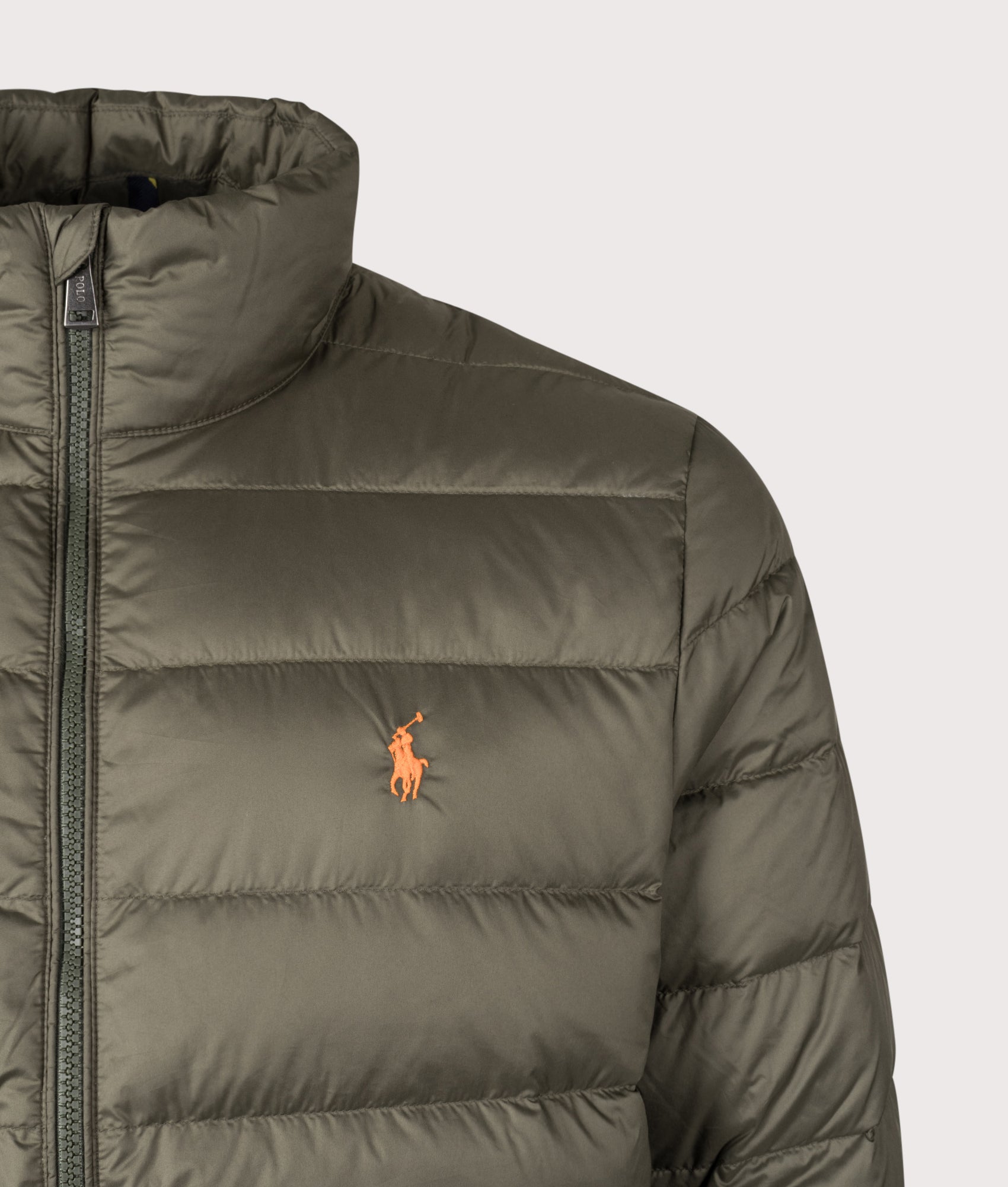 Colden Packable Matte Jacket in Ranger Green | Polo Ralph Lauren | EQVVS | Front detail shot 