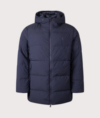 Matte Quilted Down Parkview Coat: 001 Collection Navy 