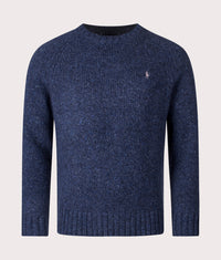 Marled Knit Crew Neck Jumper: 001 Ancient Navy Marl 