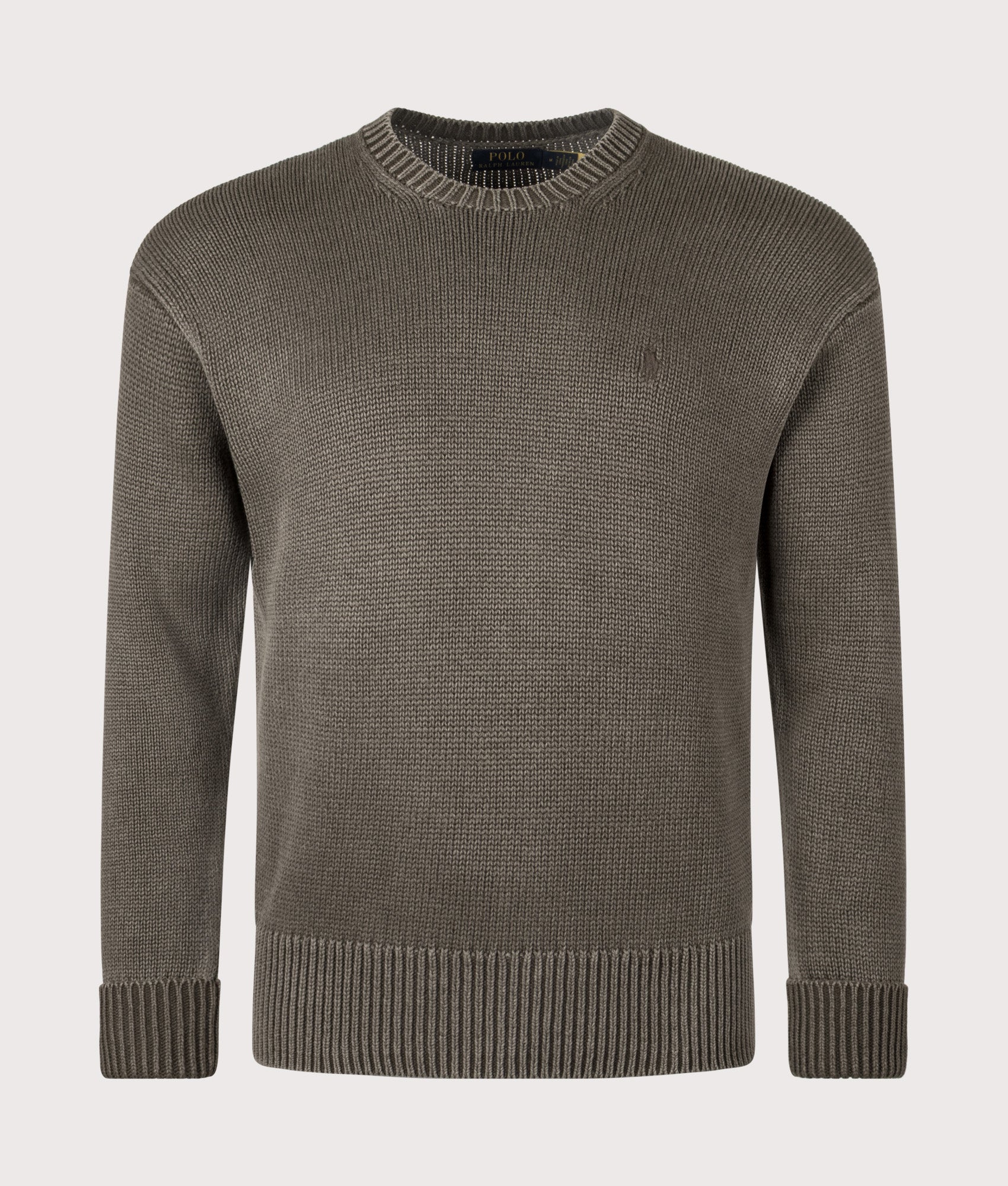 Garment-Dyed Jumper in Company Olive | Polo Ralph Lauren | EQVVS | Front shot 