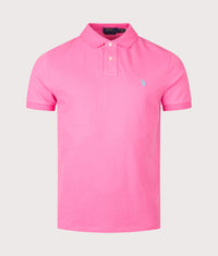 Custom Slim Fit Mesh Polo Shirt: 510 Baja Pink 