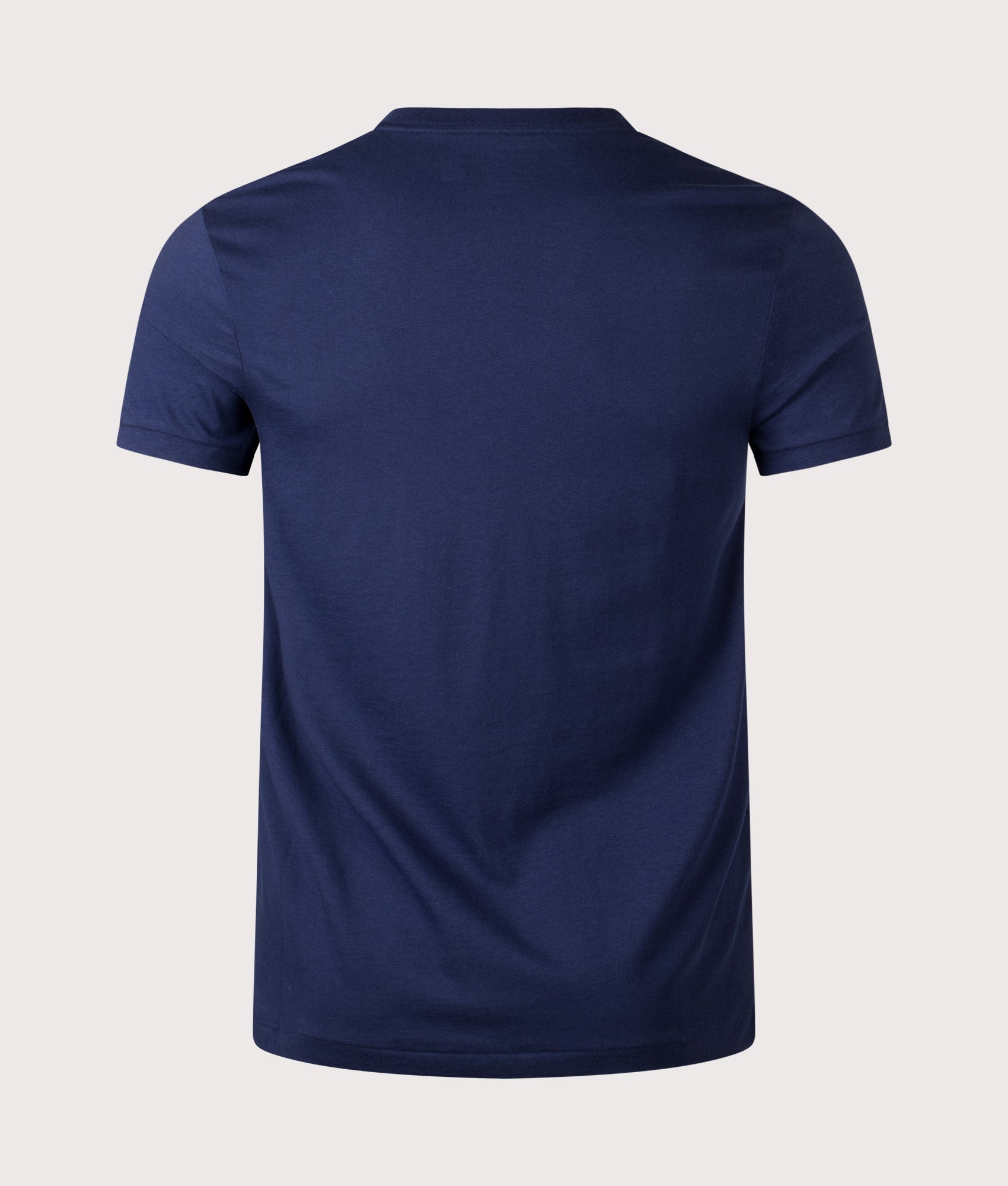 Polo Ralph Lauren Custom Slim Fit Jersey T-Shirt in Newport Navy at EQVVS Menswear. Back shot.