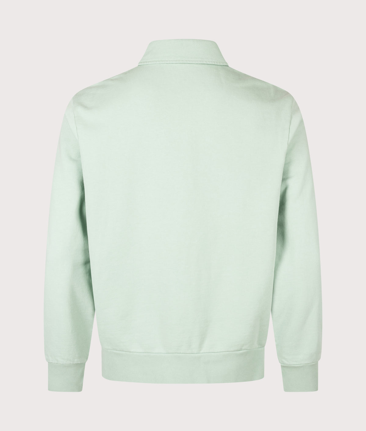 Polo Ralph Lauren Loopback Quarter Zip Sweatshirt in Celadon at EQVVS Menswear. Back shot.