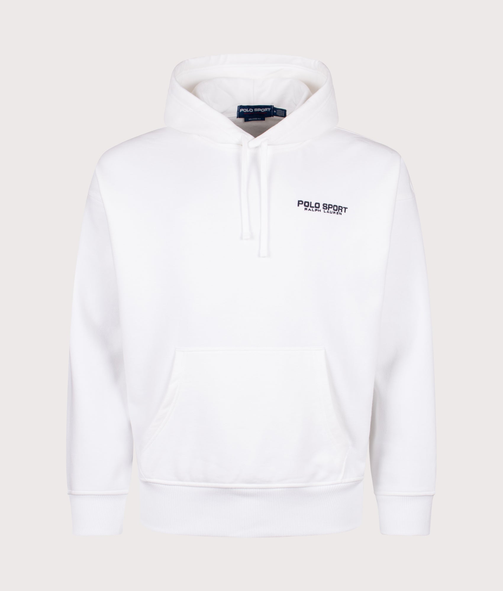Polo Ralph Lauren Relaxed fit Polo Sport hoodie in White at EQVVS Menswear. Front shot.