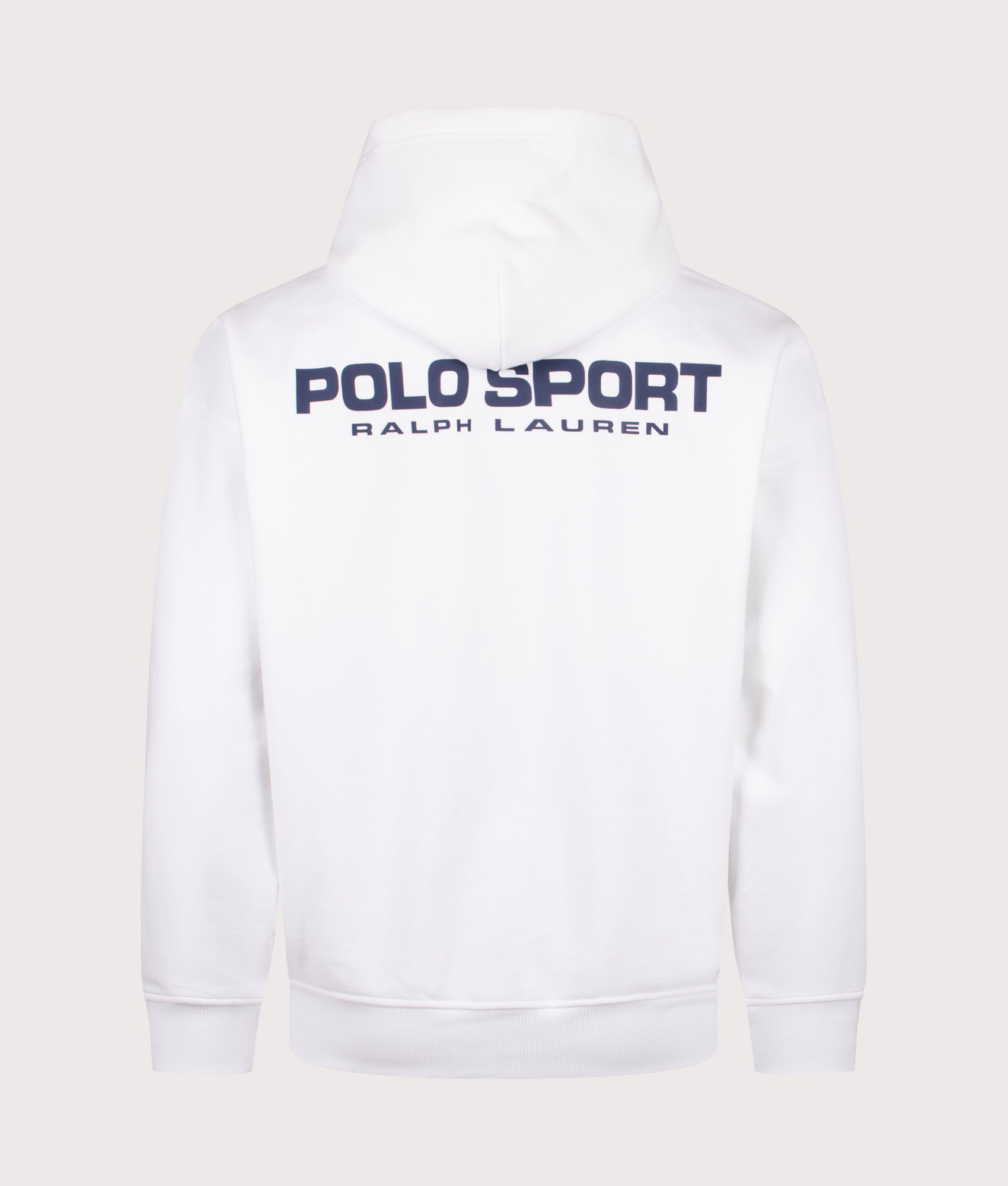 Polo Ralph Lauren Relaxed fit Polo Sport hoodie in White at EQVVS Menswear. Back shot.
