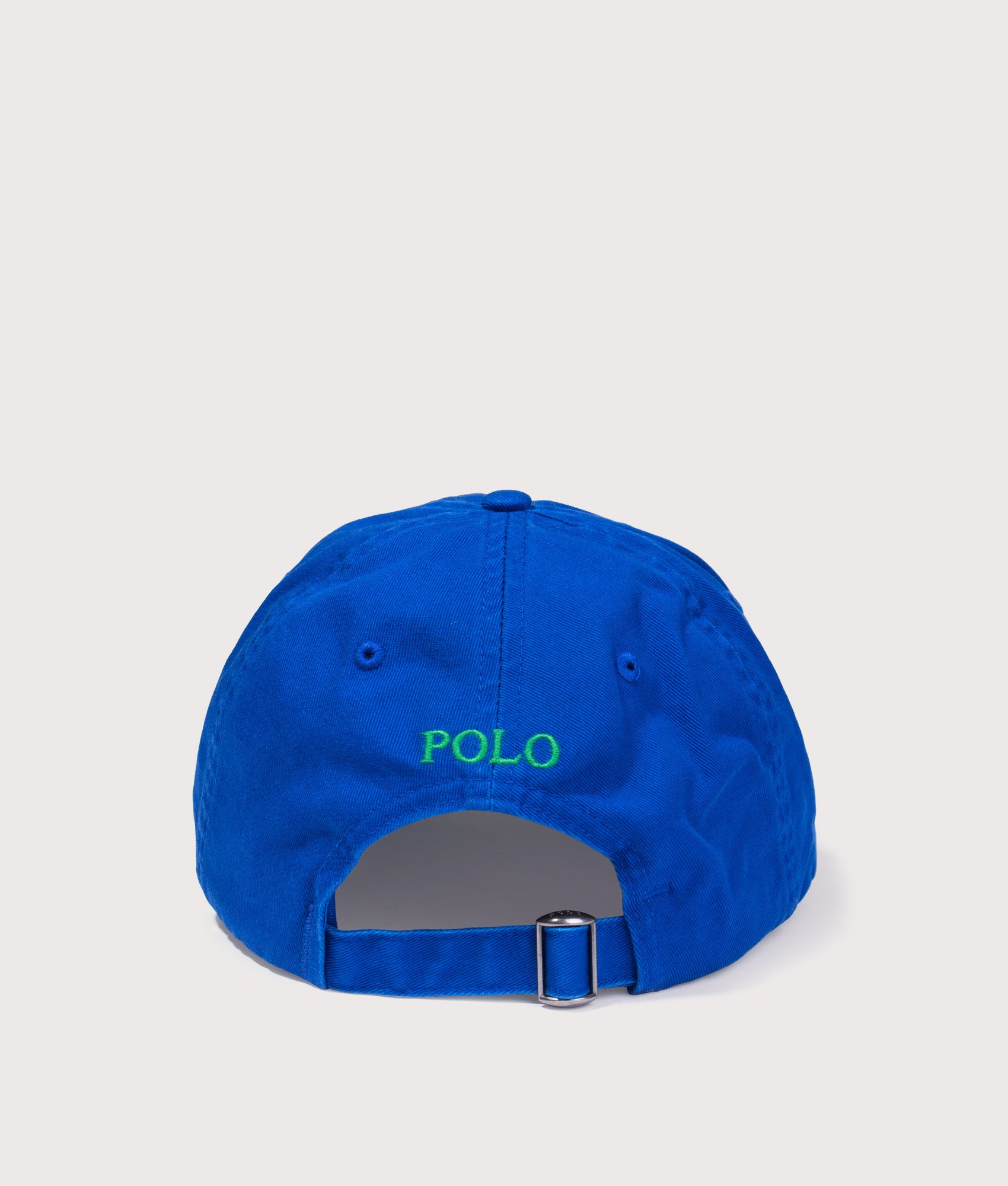 Polo Ralph Lauren Iconic Cotton Chino Ball Cap in Pacific Royal at EQVVS Menswear. Back shot.