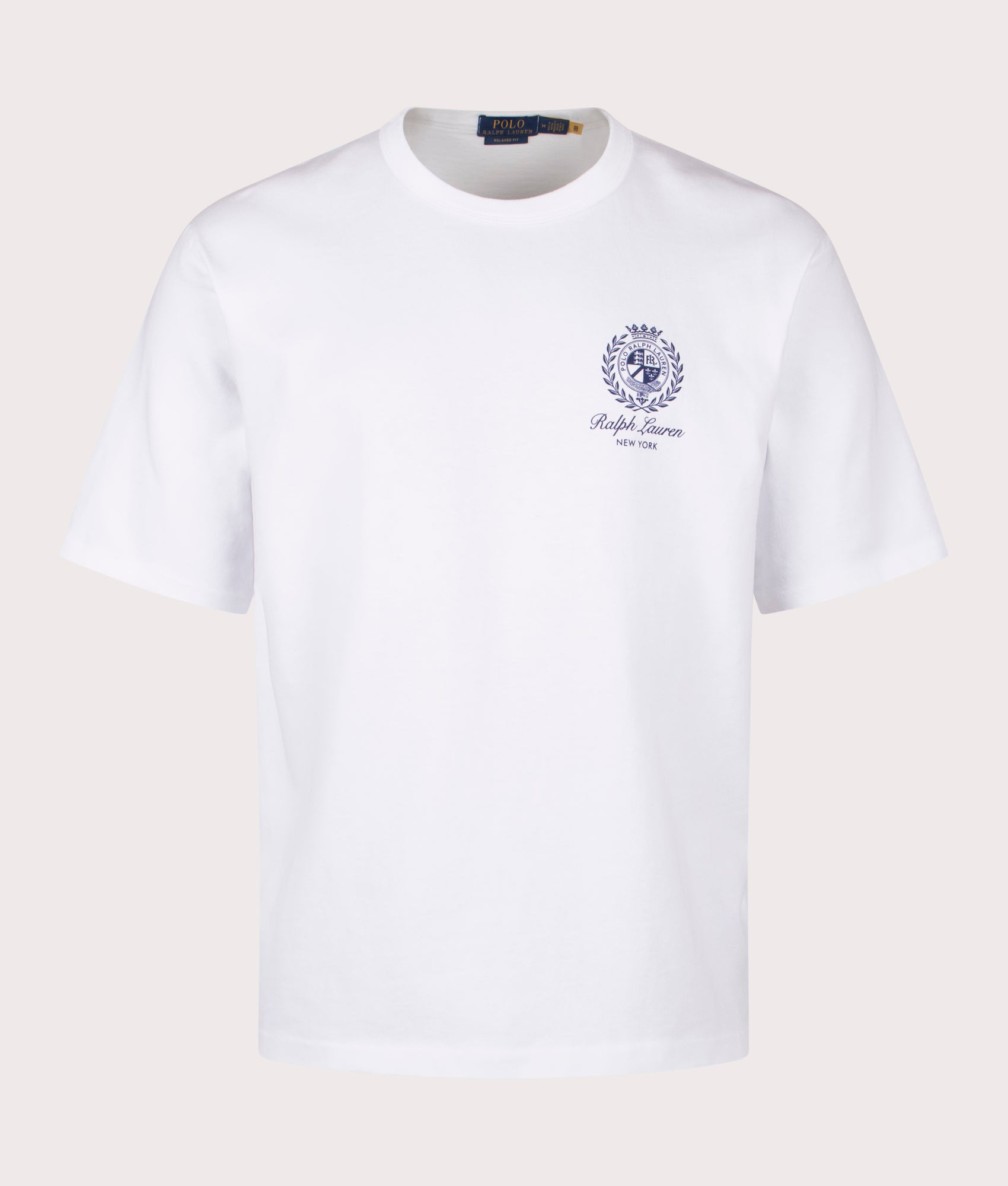 Relaxed Fit Jersey Graphic T-Shirt in White | 100% Cotton | Polo Ralph Lauren | EQVVS | Front shot