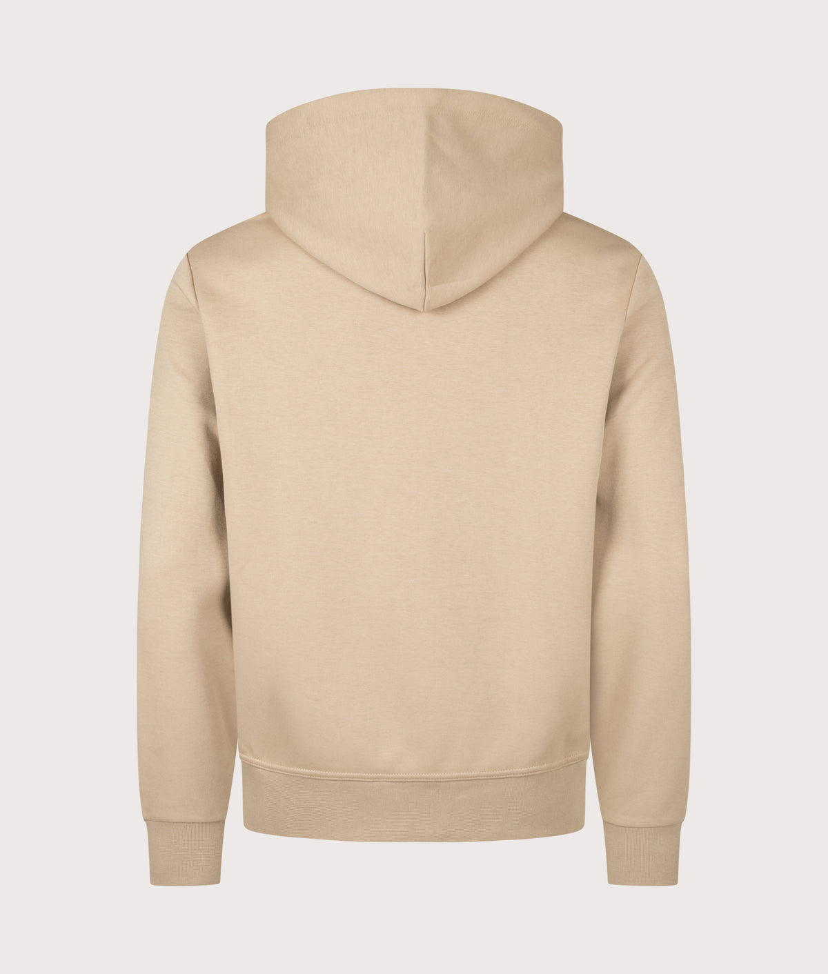 Polo Ralph Lauren Double Knit Hoodie in Vintage Khaki at EQVVS Menswear. Back shot.