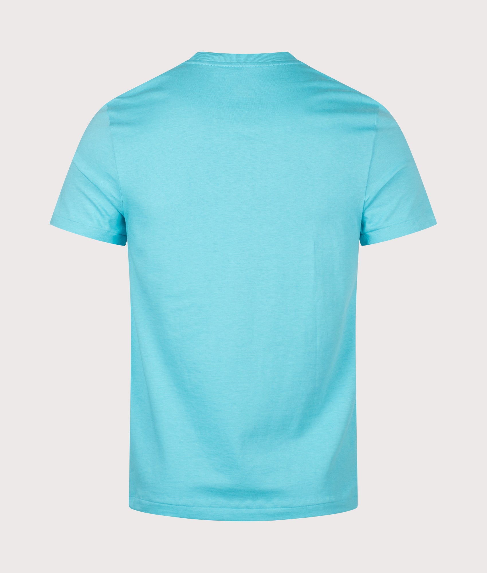 Polo Ralph Lauren Custom Slim Fit Jersey Crewneck T-Shirt in Perfect Turquoise at EQVVS Menswear. Back shot.