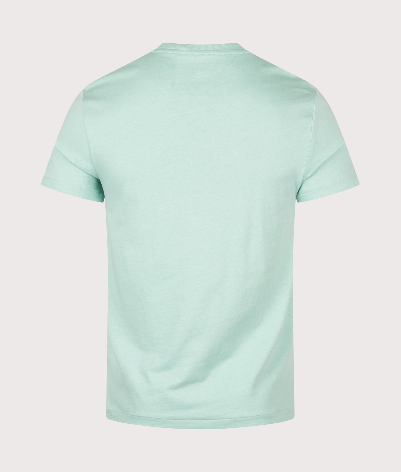 Polo Ralph Lauren Custom Slim Fit Jersey Crewneck T-Shirt in Celadon at EQVVS Menswear. Back shot.