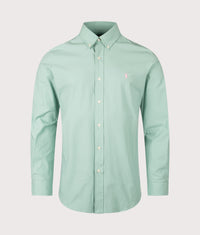 Custom Fit Stretch Poplin Shirt: 500 Essex Green 