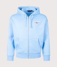 Relaxed Fit Polo Sport Flag Logo Hoodie: 002 Chatham Blue 