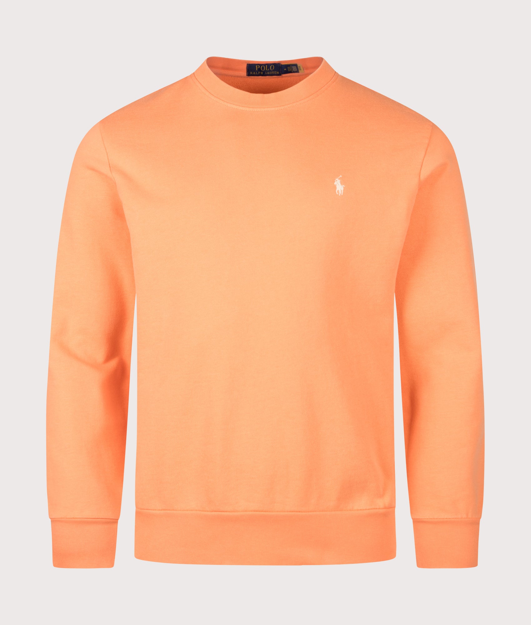 Loopback Terry Sweatshirt in Pompano Orange by Polo Ralph Lauren. Shot by EQVVS. Front shot.
