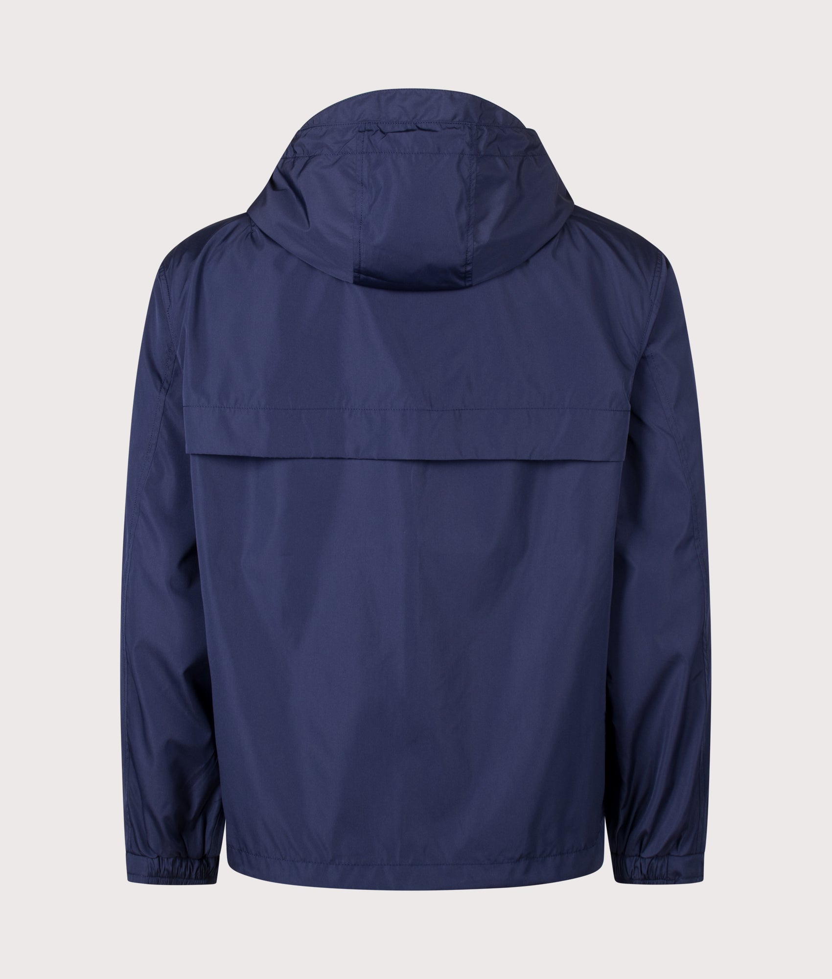 Polo Ralph Lauren Glenmoor Hooded Jacket in Newport Navy at EQVVS Menswear. Back shot.