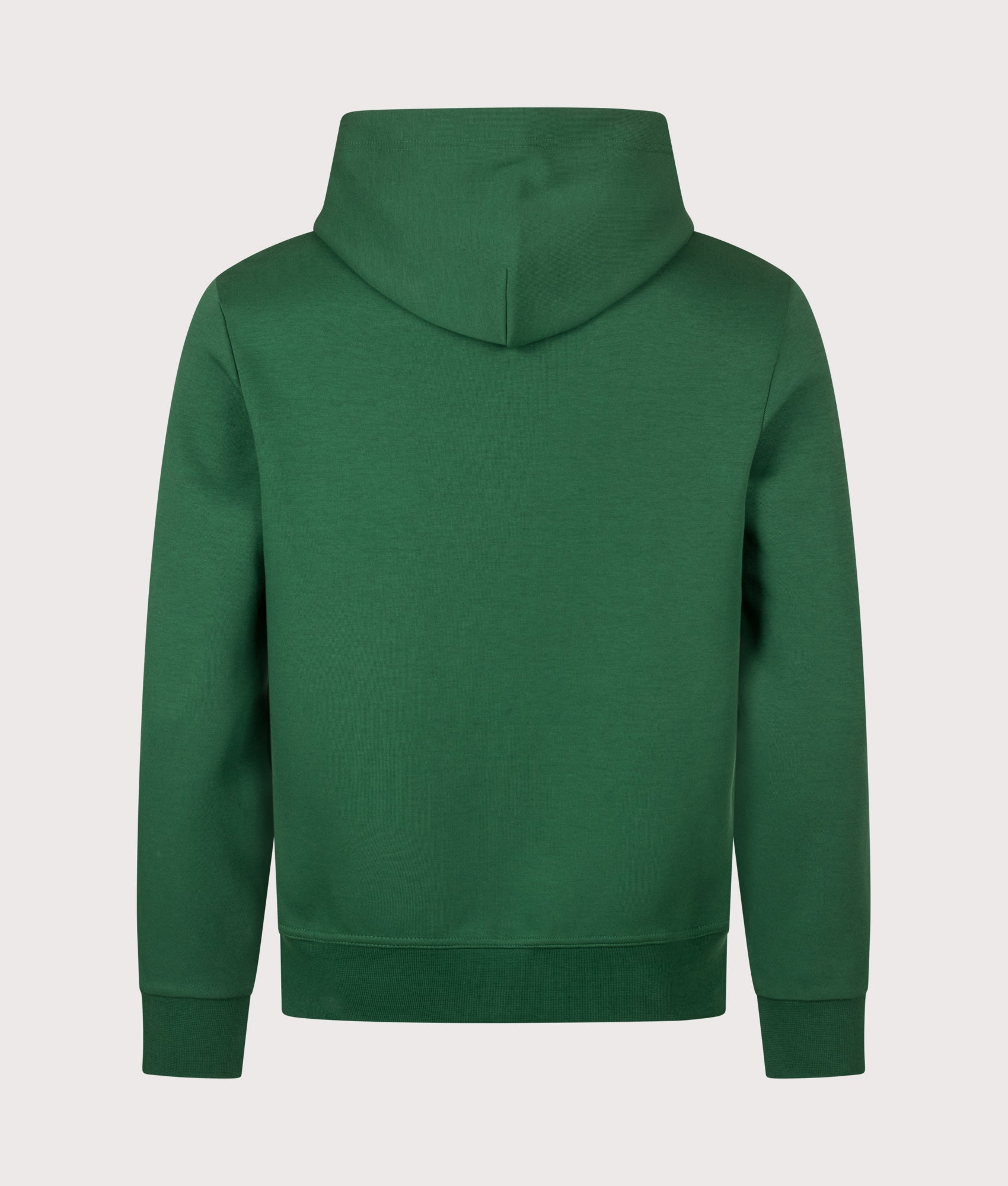 Polo Ralph Lauren Double Knit Hoodie in  New Forest at EQVVS Menswear. Back shot.