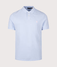 Custom Slim Fit Mesh Polo Shirt: 531 Pebble Blue 